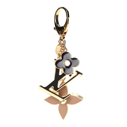 Louis Vuitton Metal Enamel Fleur De Monogram Bag Charm Dore 1 of 7