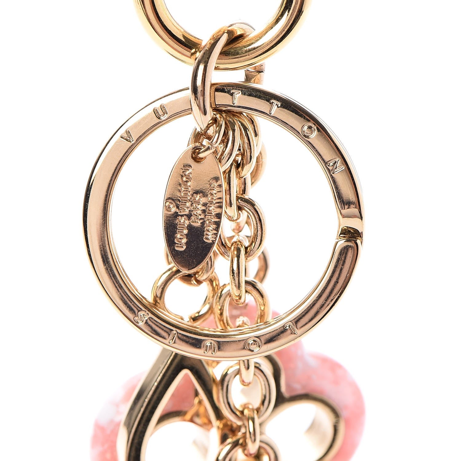 Louis Vuitton Colorline Bag Charm Key Holder Pink Glitter 4 of 5