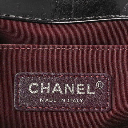 Chanel Glazed Calfskin Quilted Medium Boy Chained Flap Black 6 of 11