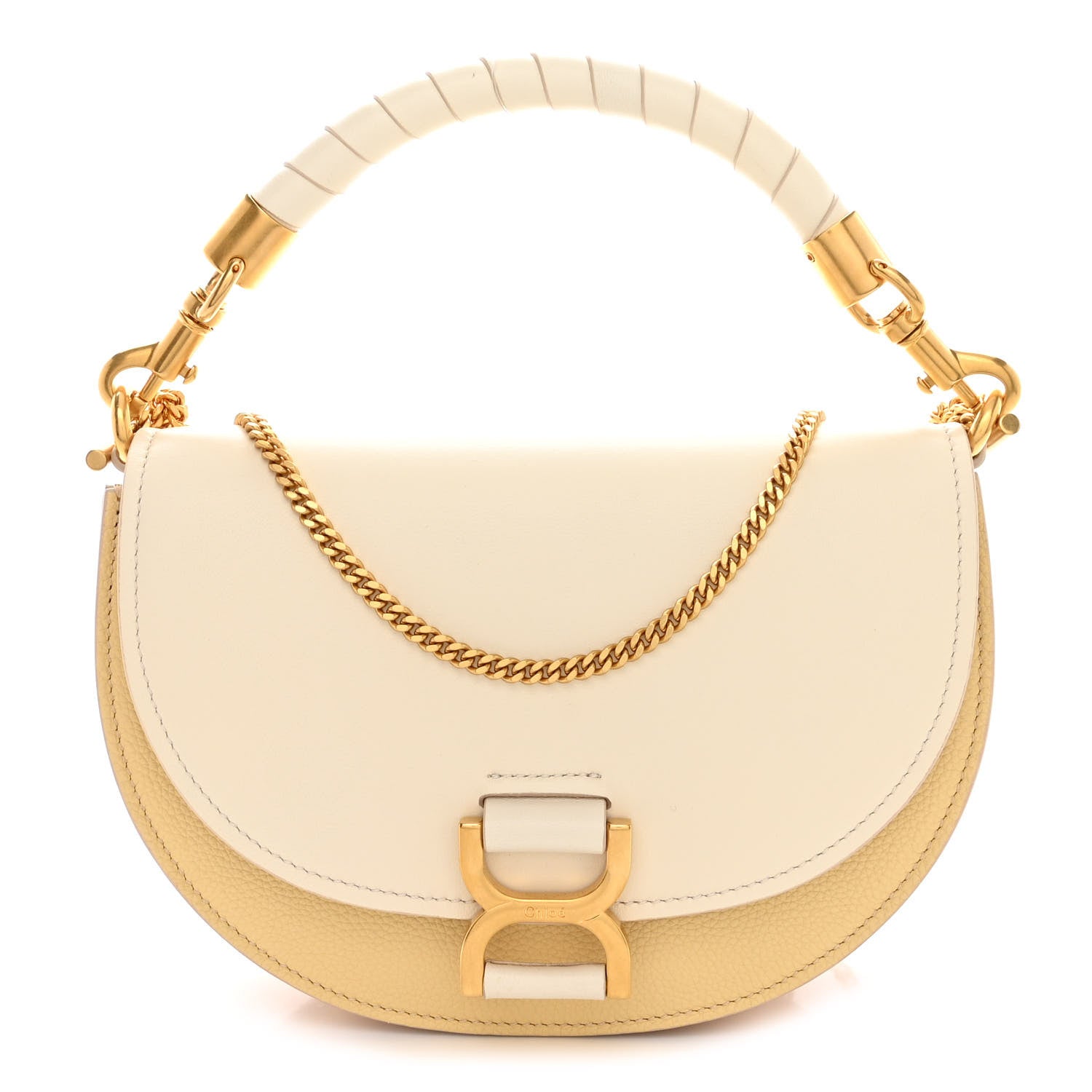 Chloe Calfskin Marcie Chain Flap Bag Misty Ivory 1 of 10