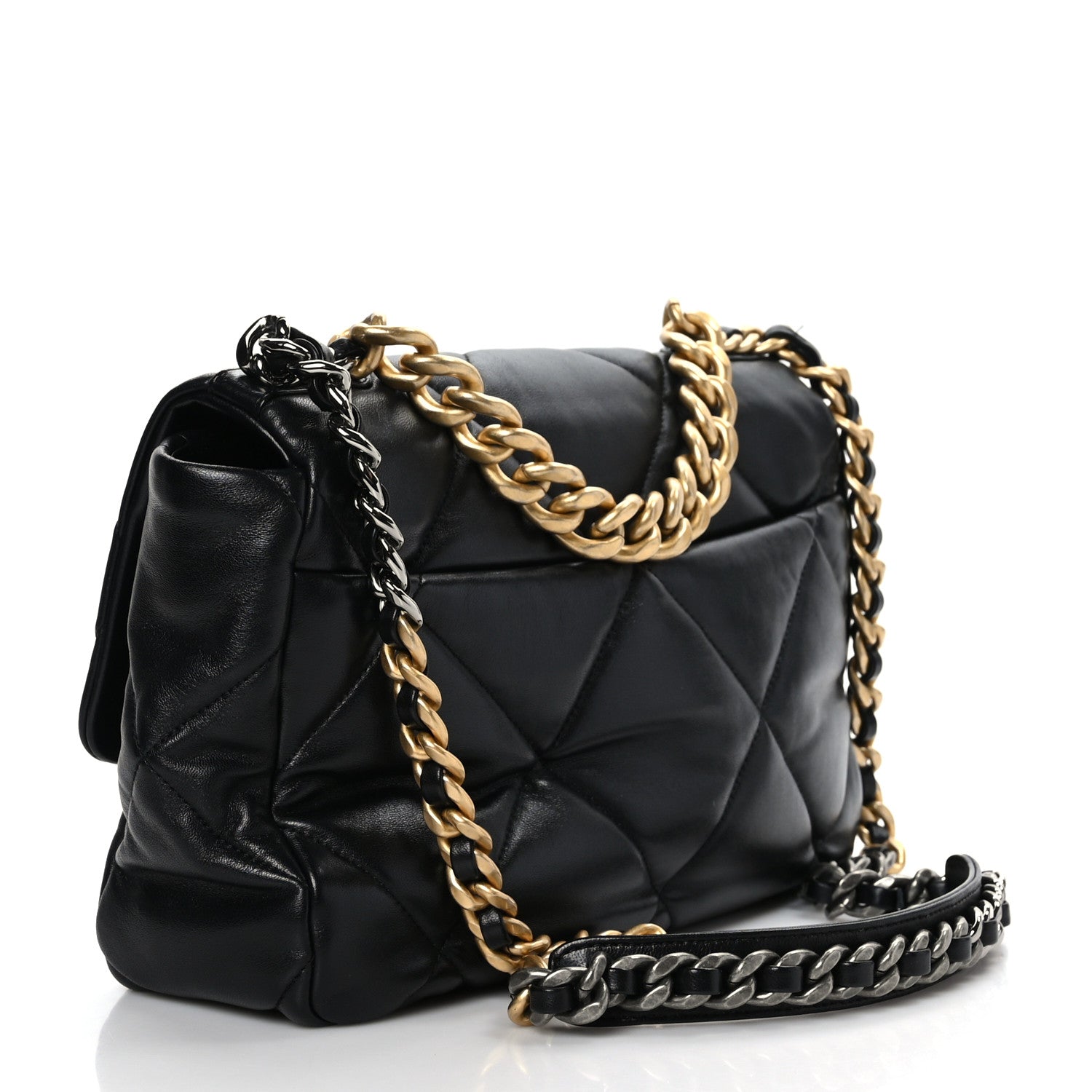 Chanel Lambskin Quilted Large Chanel 19 Flap Black 3 of 9