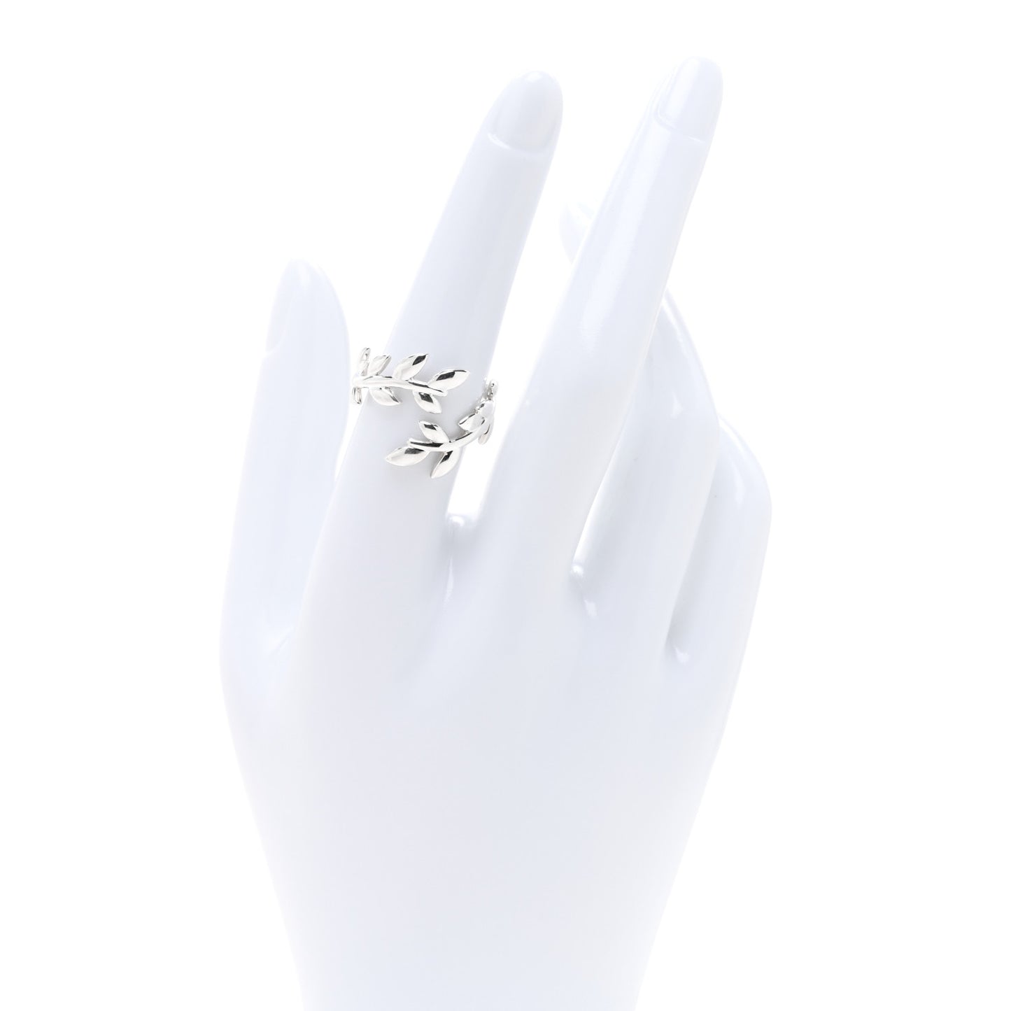 Sterling Silver Paloma Picasso Olive Leaf Bypass Ring 53 6.5