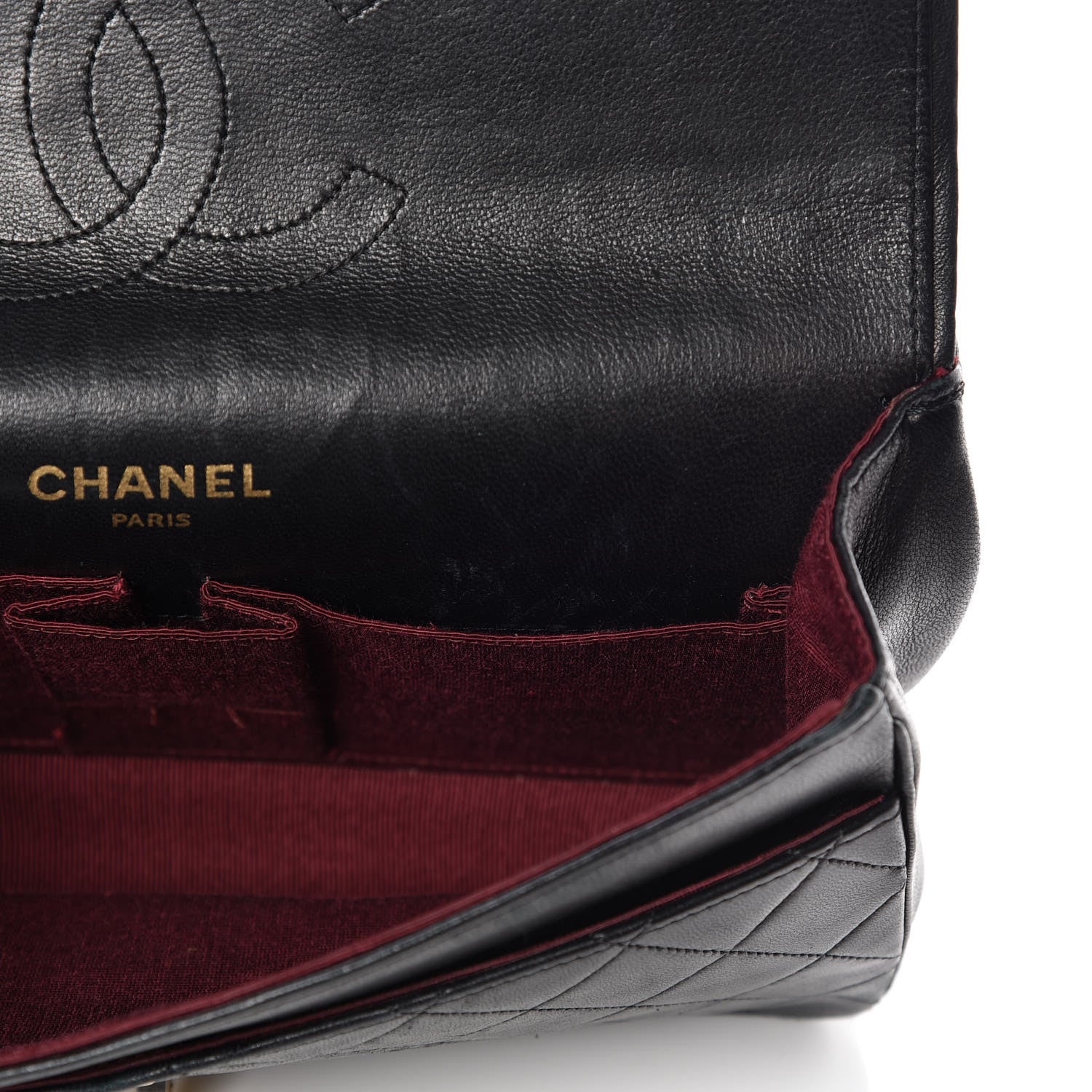 Chanel Lambskin Quilted Medium Double Flap Bijoux Chain Black 18 of 21
