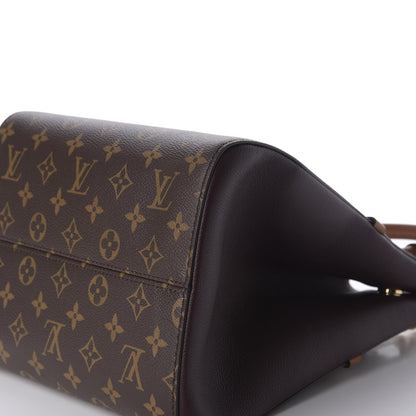 Louis Vuitton Calfskin Monogram Fold Tote MM Black Wine Cream 5 of 10