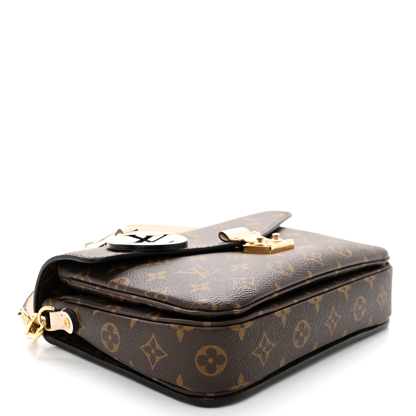 Monogram Braided Pochette Metis Creme Beige