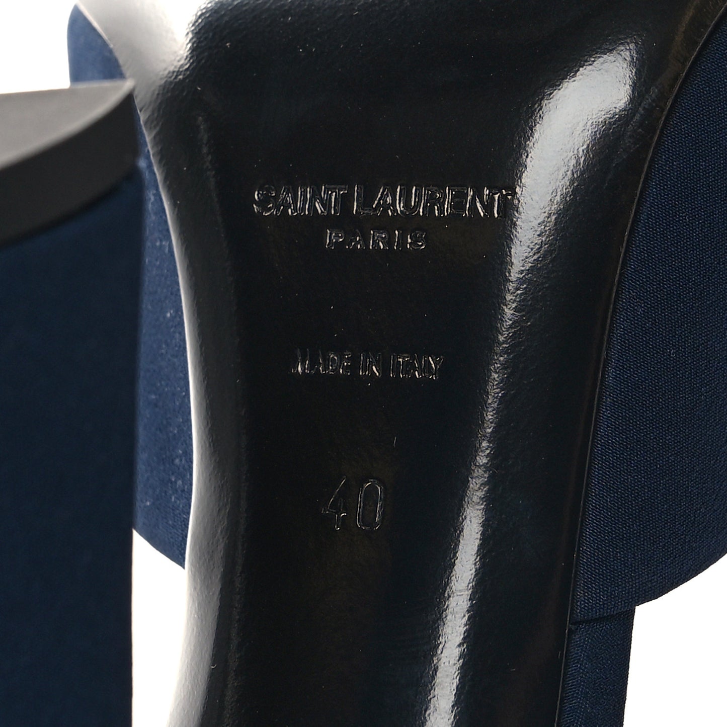 Crepe De Chine Suite Mule Sandals 40 Dark Blue