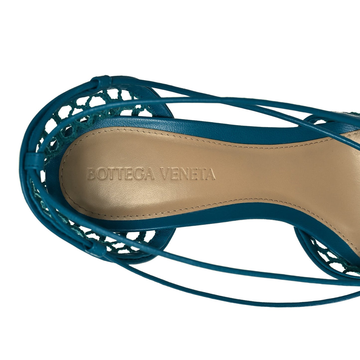 Mesh Nappa Stretch Ankle Tie 90mm Sandals 37.5 Blaster