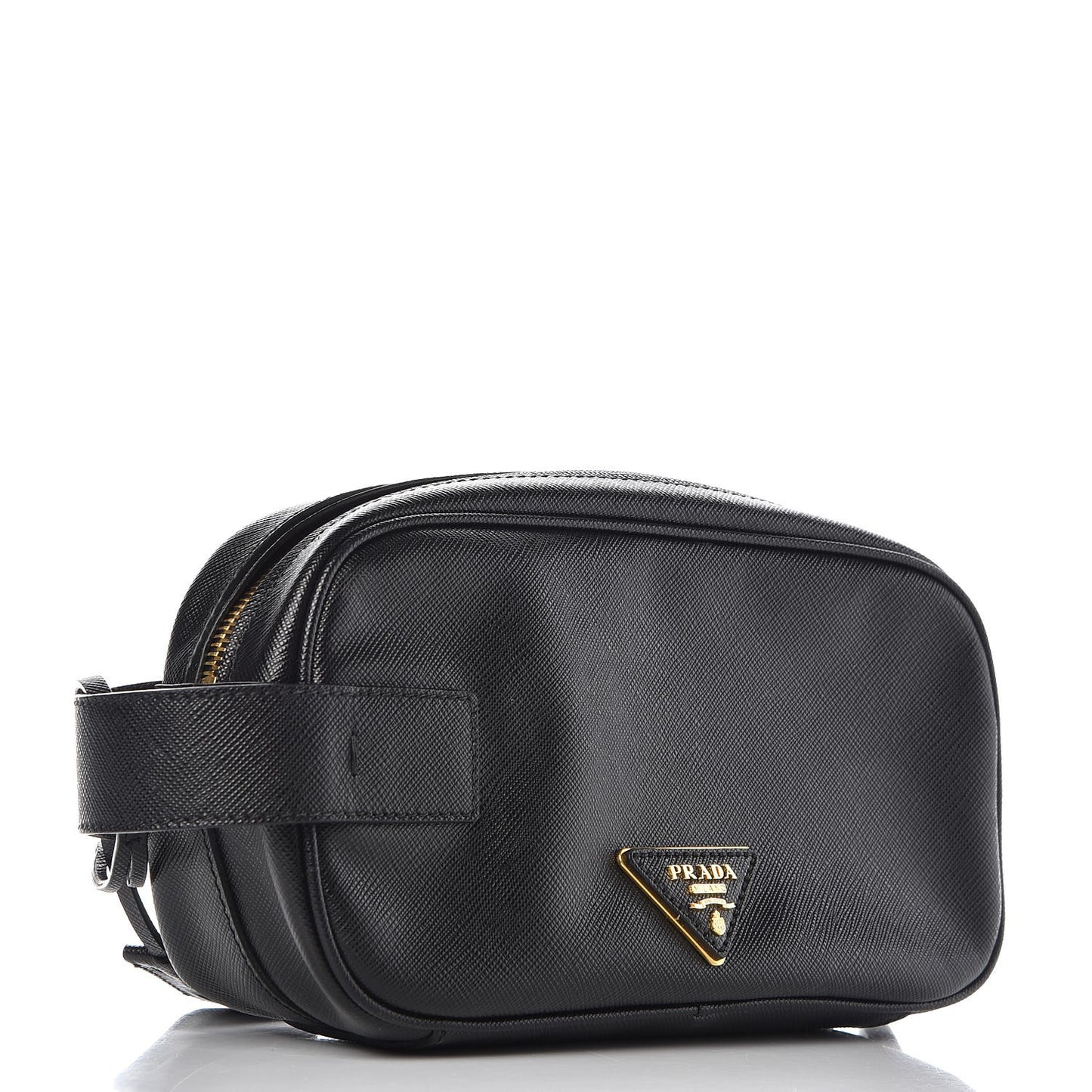 Saffiano Zip Pochette Black