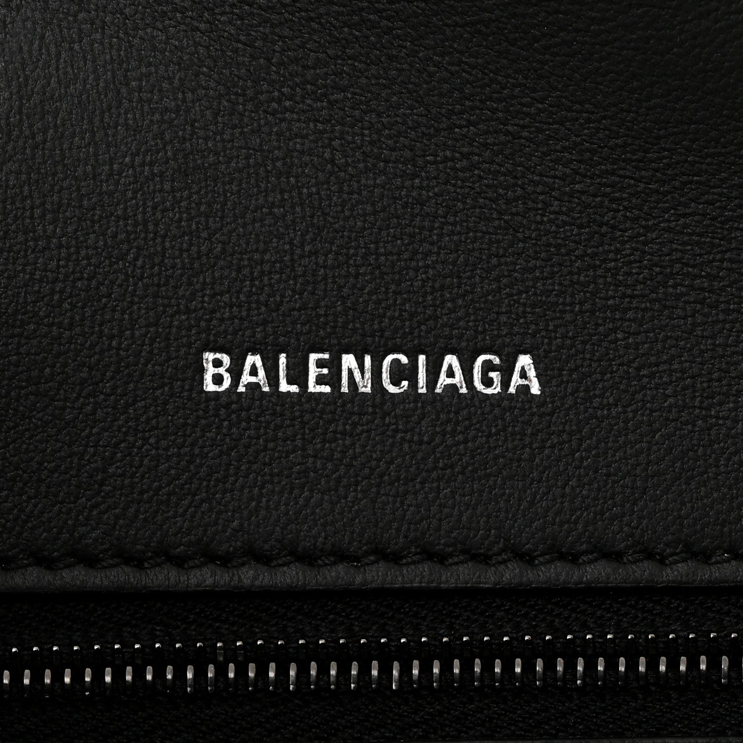 Balenciaga Shiny Calfskin Monochrome Crocodile Embossed Small Hourglass Top Handle Bag Black 6 of 10