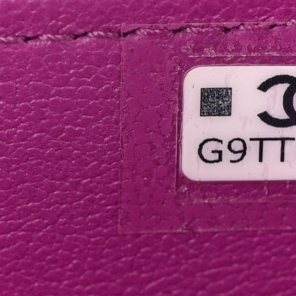 Chanel Lambskin Quilted Small Pillow Crush Vanity Case With Chain Purple 7 of 10