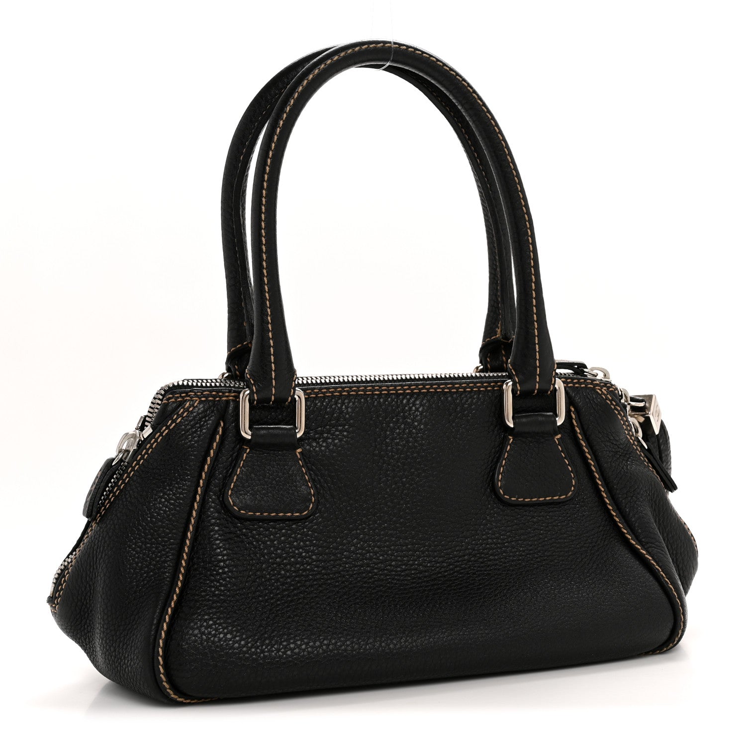 Chanel Calfskin Small Tassel Bowler  Black 3 of 15