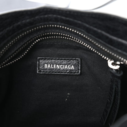 Balenciaga Agneau Classic Silver Hardware Mini City Logo Strap Black Jaune Soleil 6 of 8