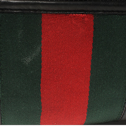 Gucci Canvas Large Parana Web Duffle Bag Black 9 of 11