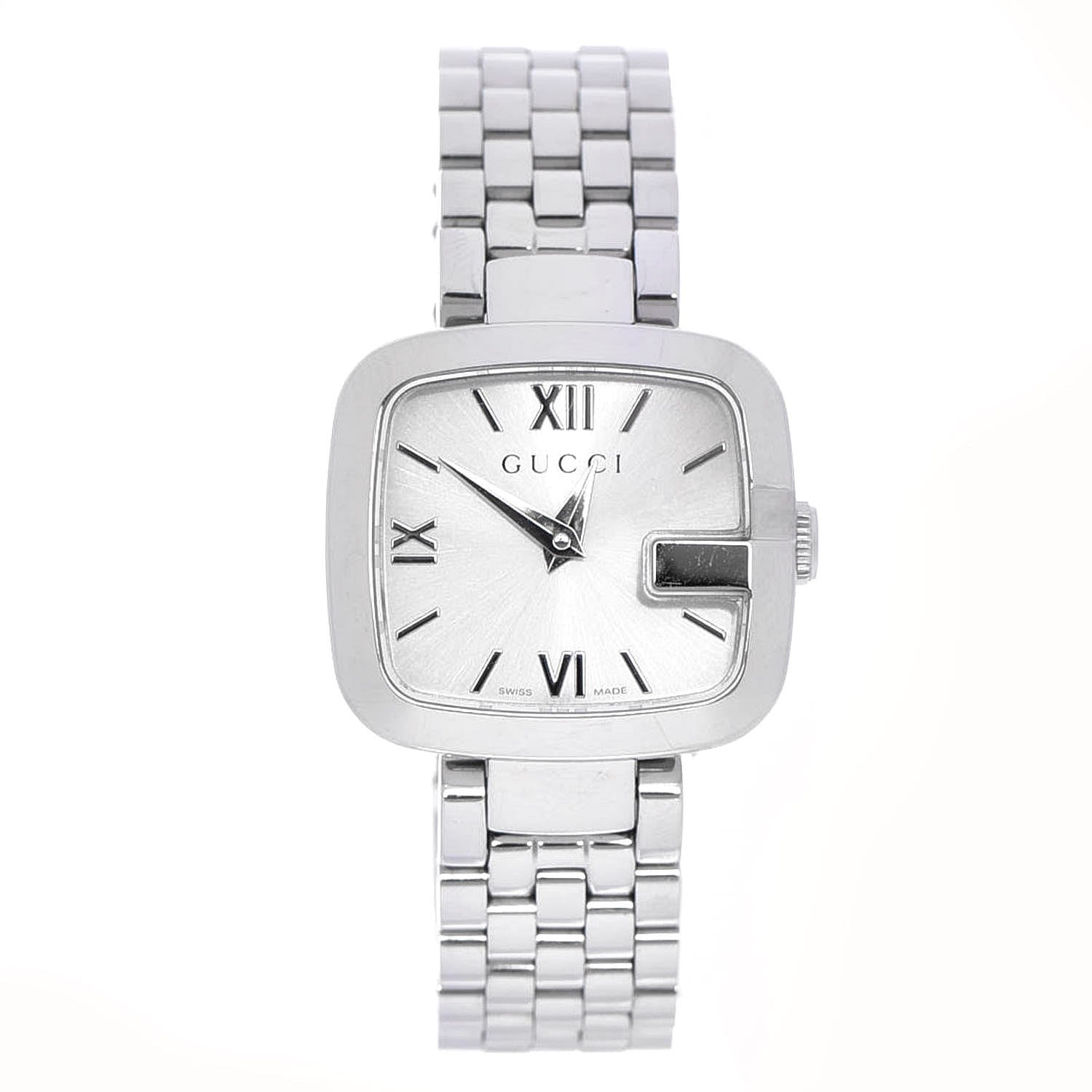 Gucci Stainless Steel 24mm G-Gucci Square Quartz Watch 1 of 8