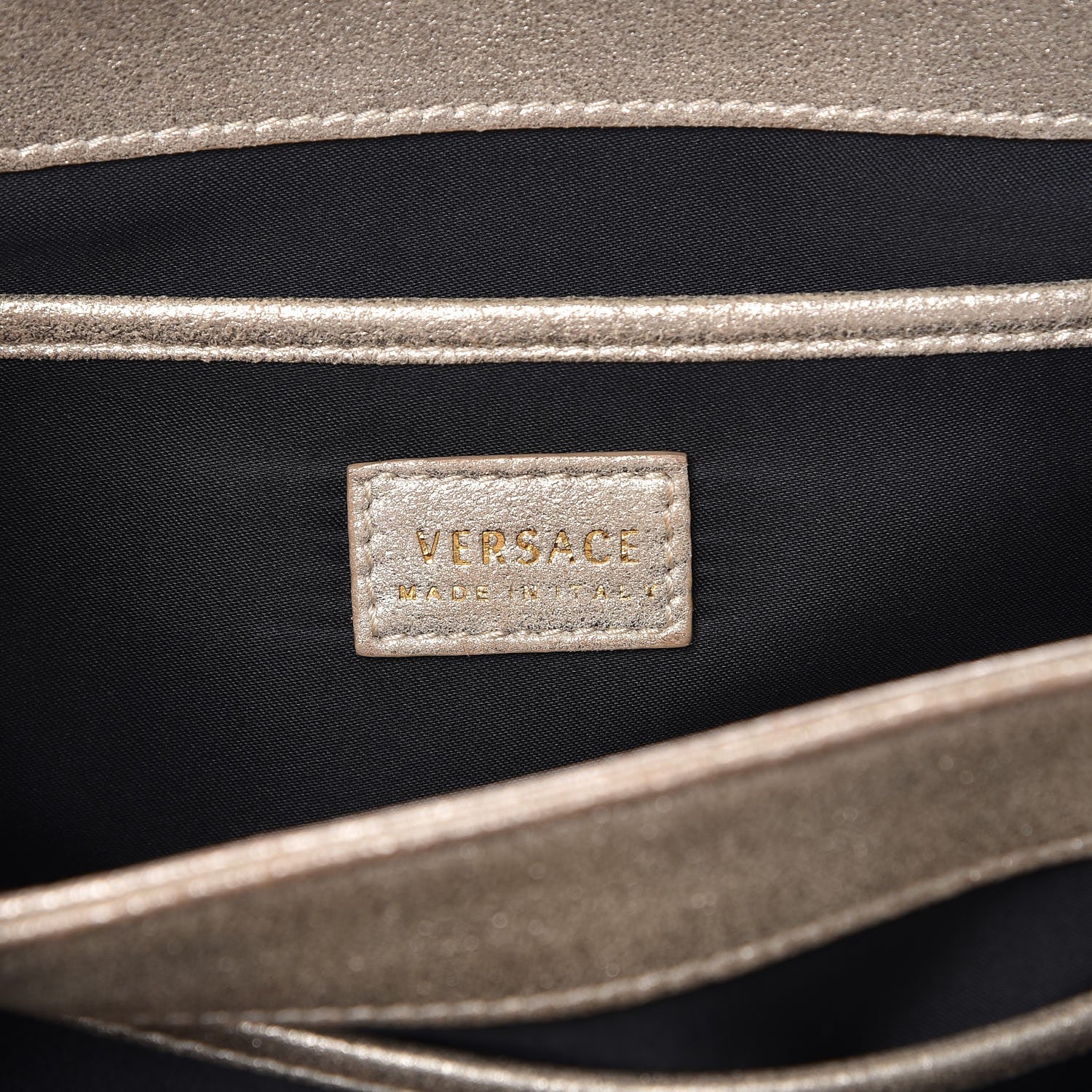 Versace Suede Crystal Medusa Sultan Evening Bag Gold 6 of 10