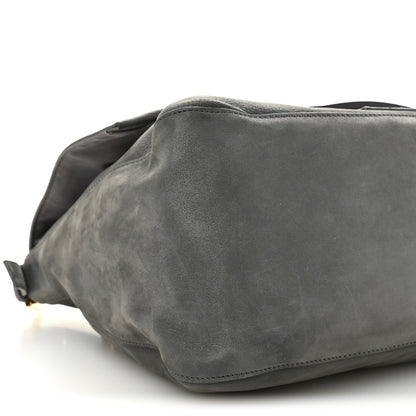 Fendi Vitello Savana Big Mama Baguette Grigio Tartaruga Natural 9 of 13