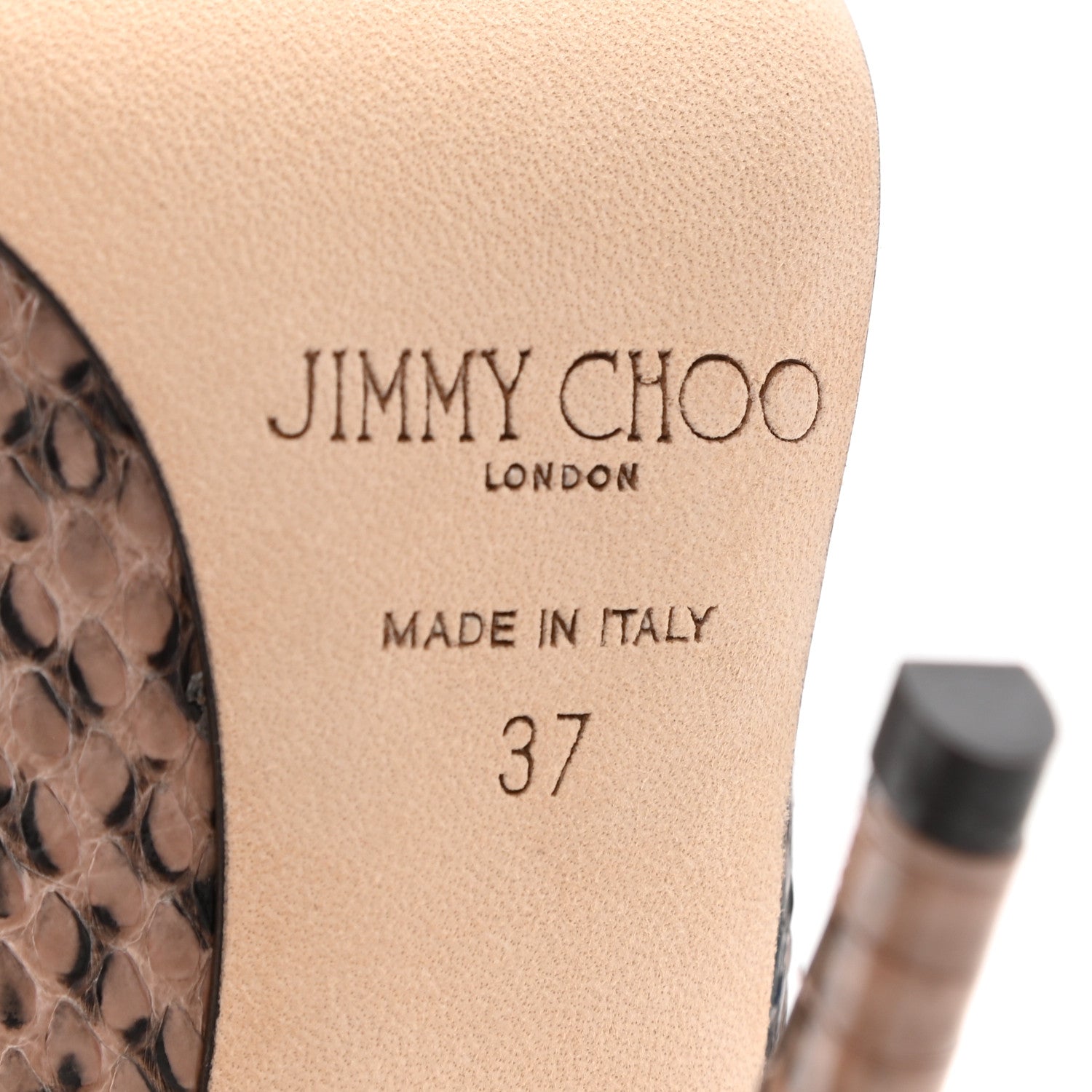 Jimmy Choo Elaphe Snakeskin 100 Pumps 37 Blush 6 of 11