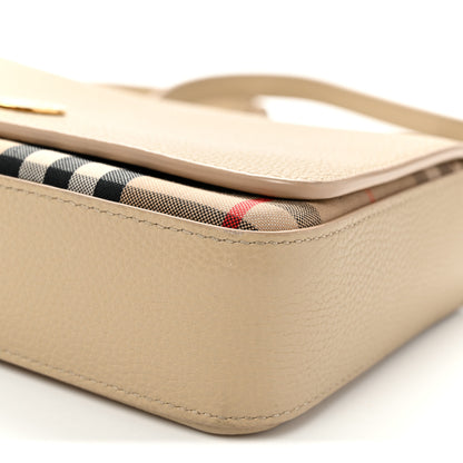 Burberry Grainy Calfskin Vintage Check Hampshire Crossbody Beige 9 of 10