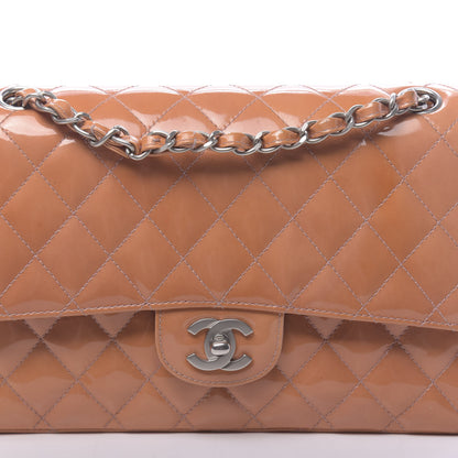 Chanel Patent Quilted Medium Double Flap Orange 15 of 16