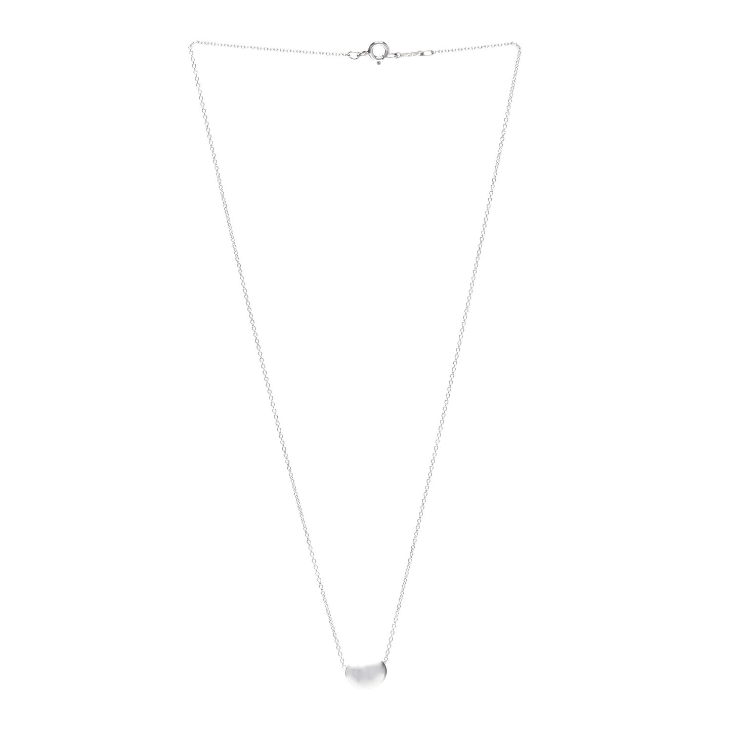Sterling Silver 11mm Elsa Peretti Bean Pendant Necklace