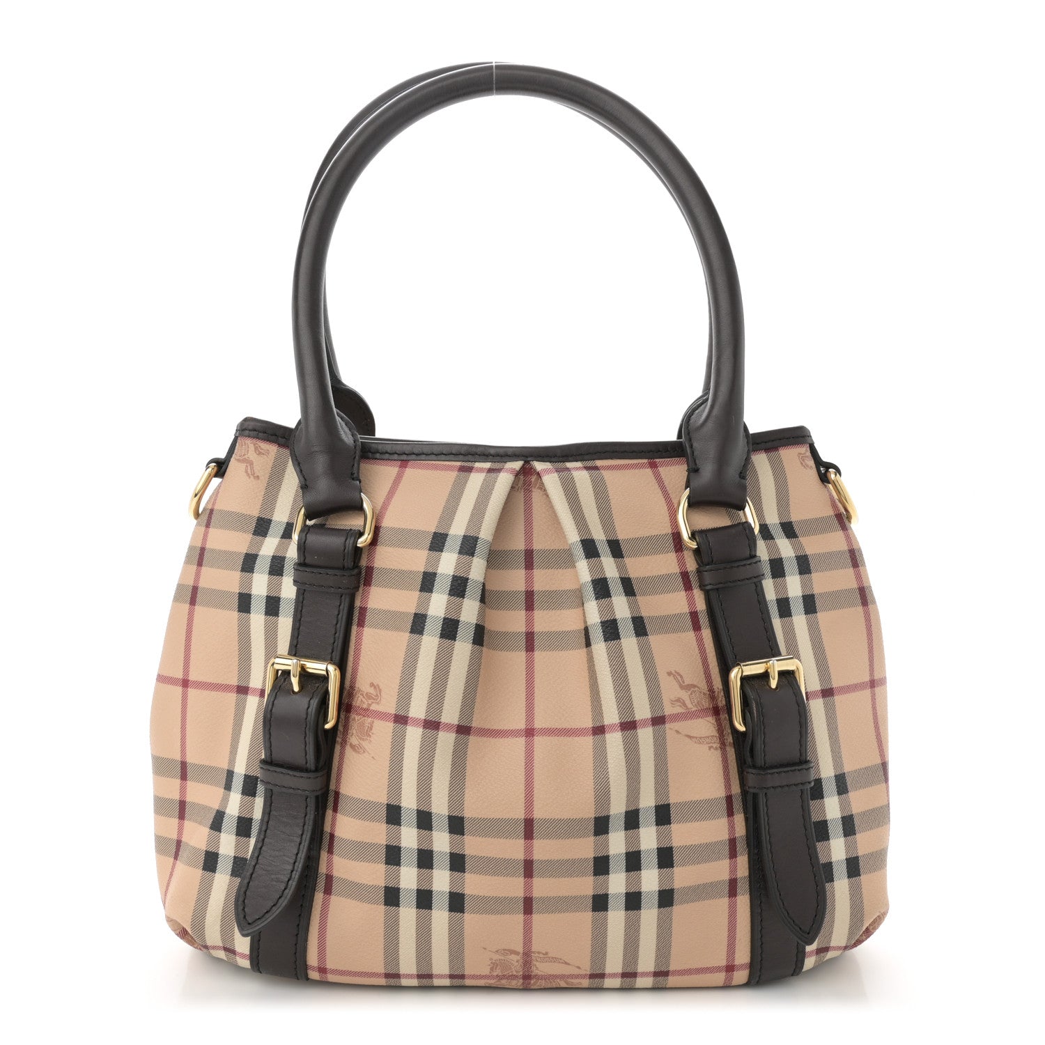 Burberry Haymarket Check Small Northfield Tote Chocolate 1 of 15