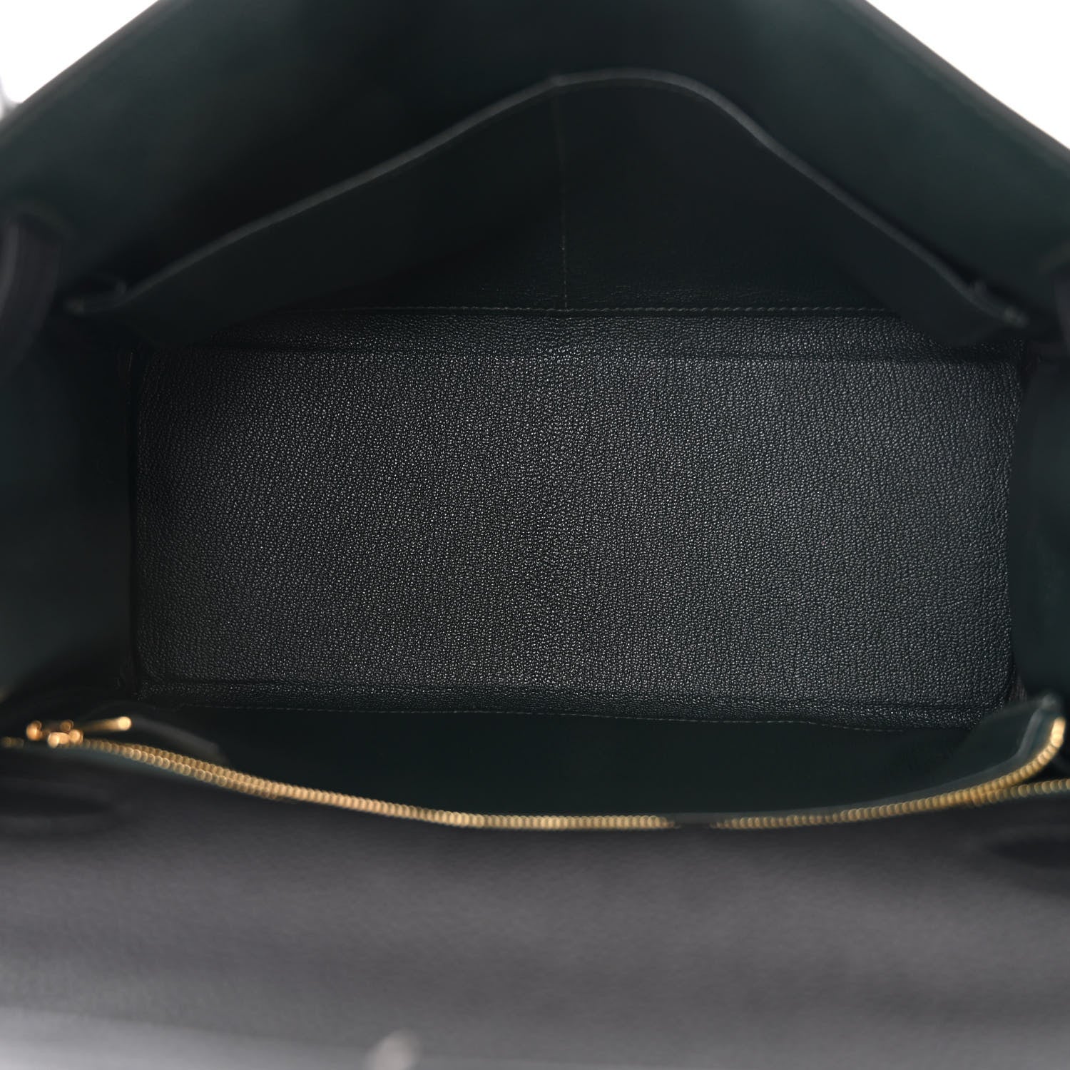 Hermes Togo Horseshoe Kelly Retourne 28 Black Vert Fonce 5 of 11