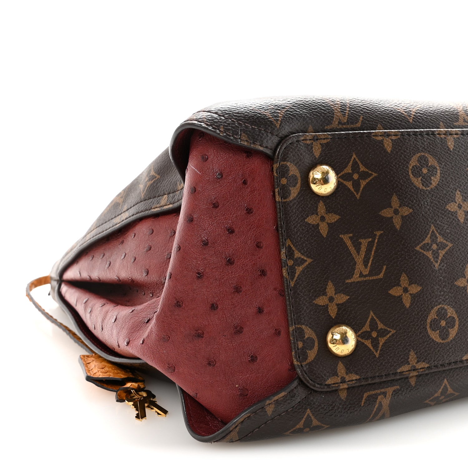 Louis Vuitton Monogram Python Ostrich Gaia Bordeaux 8 of 9