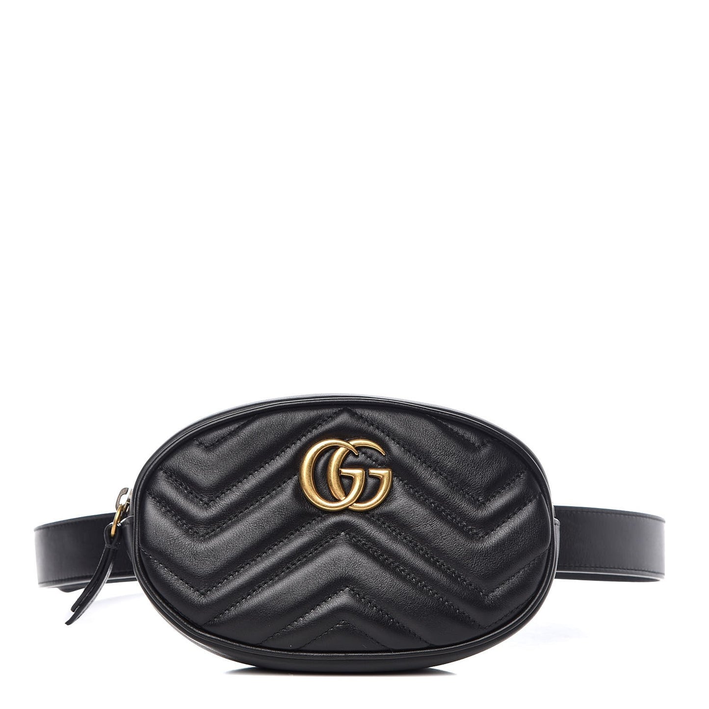 Calfskin Matelasse GG Marmont Belt Bag 95 38 Black