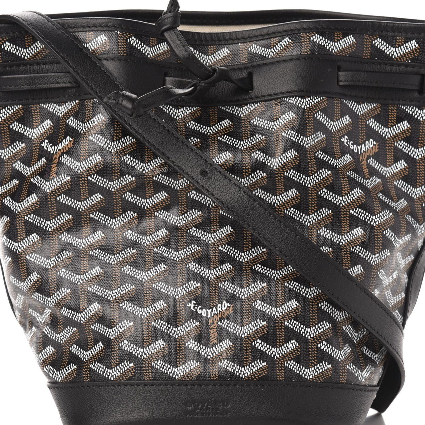 Goyardine Petit Flot Bucket Bag PM Black