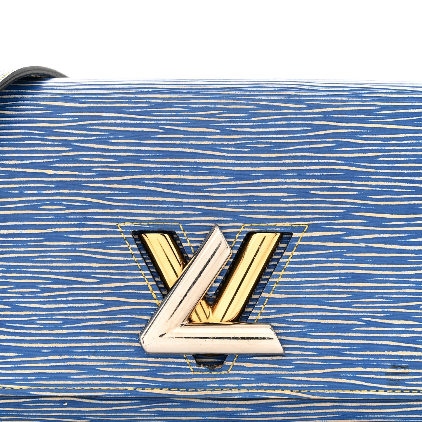 Epi Twist Chain Wallet Denim Light