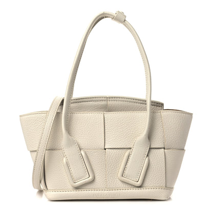 Bottega Veneta Grained Calfskin Maxi Intrecciato Mini Arco Bianco 1 of 8