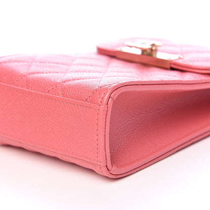 Chanel Caviar Quilted Golden Class Phone Holder Pink 8 of 9
