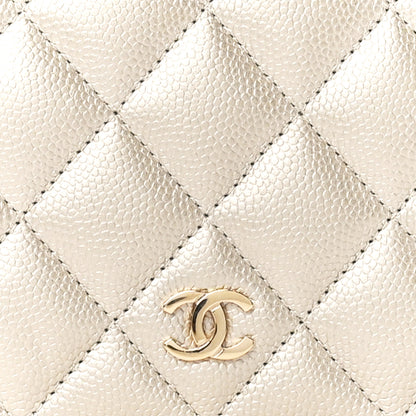 Chanel Metallic Caviar Quilted Yen Wallet Gold 12 of 15