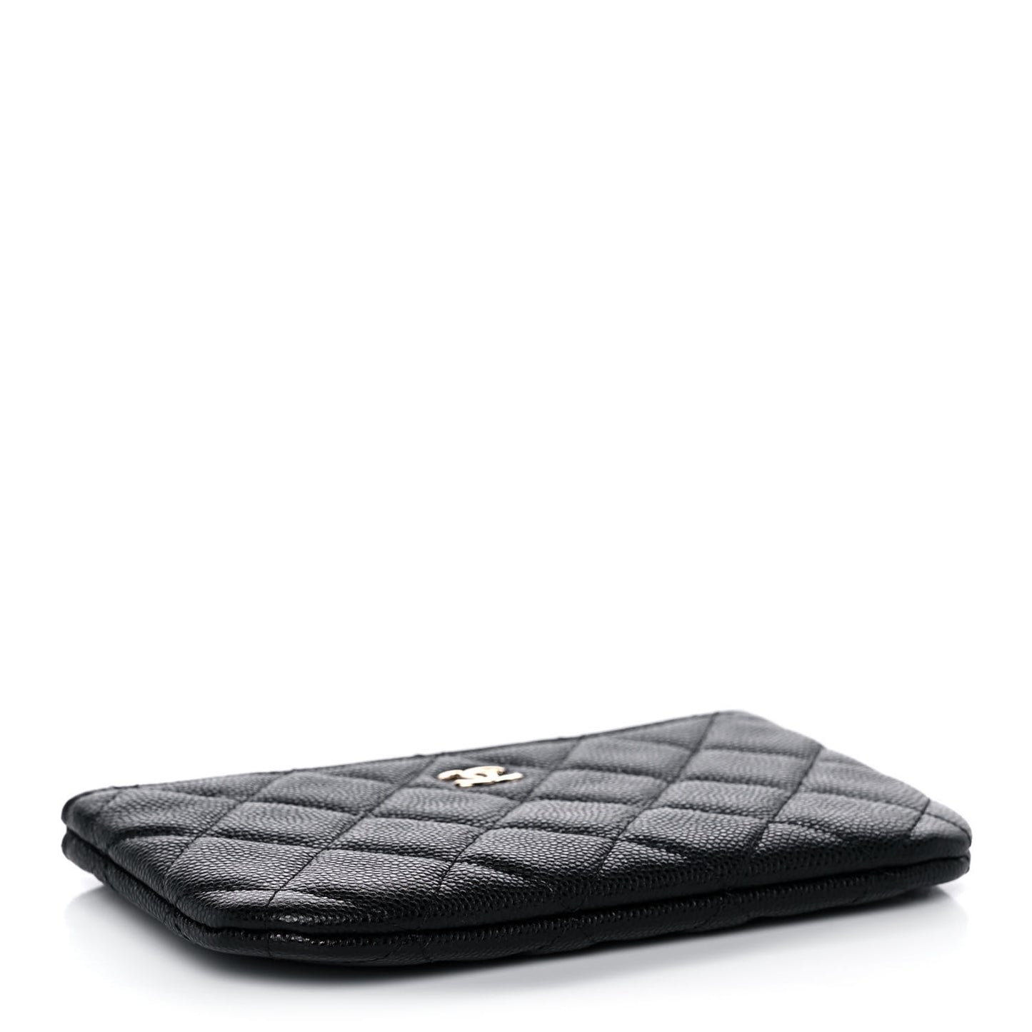 Caviar Quilted Small Cosmetic Case Black