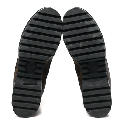 Louis Vuitton Suede Calfskin Monogram Laureate Platform Desert Boots 35 Black 6 of 9