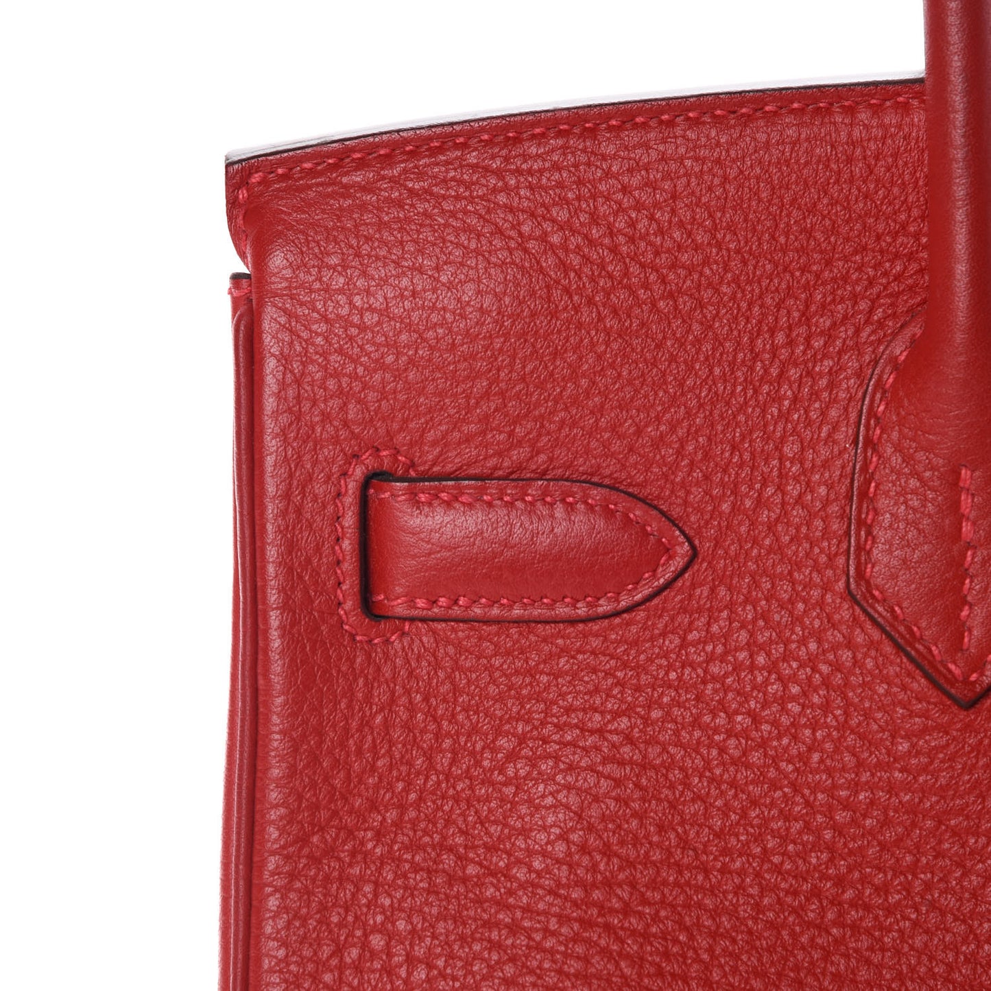 Taurillon Clemence Birkin 30 Rouge Casaque