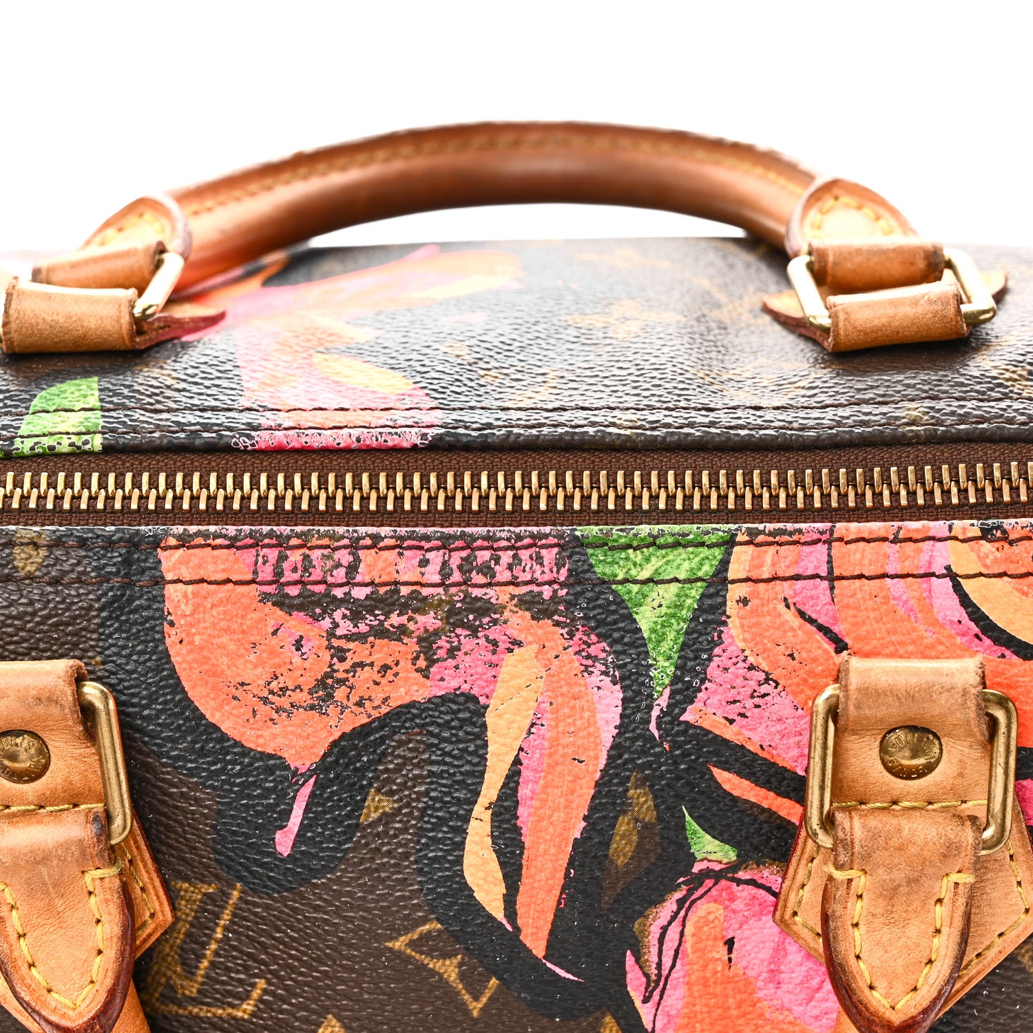 Louis Vuitton Monogram Roses Speedy 30 7 of 13
