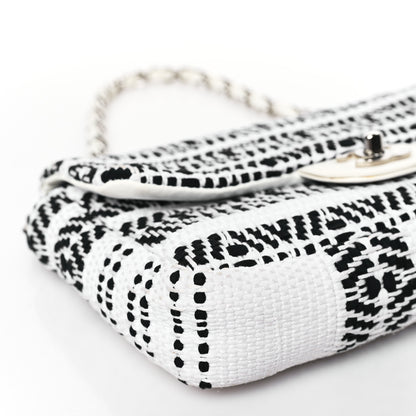 Chanel Woven Tweed Small Flap Black White 8 of 11