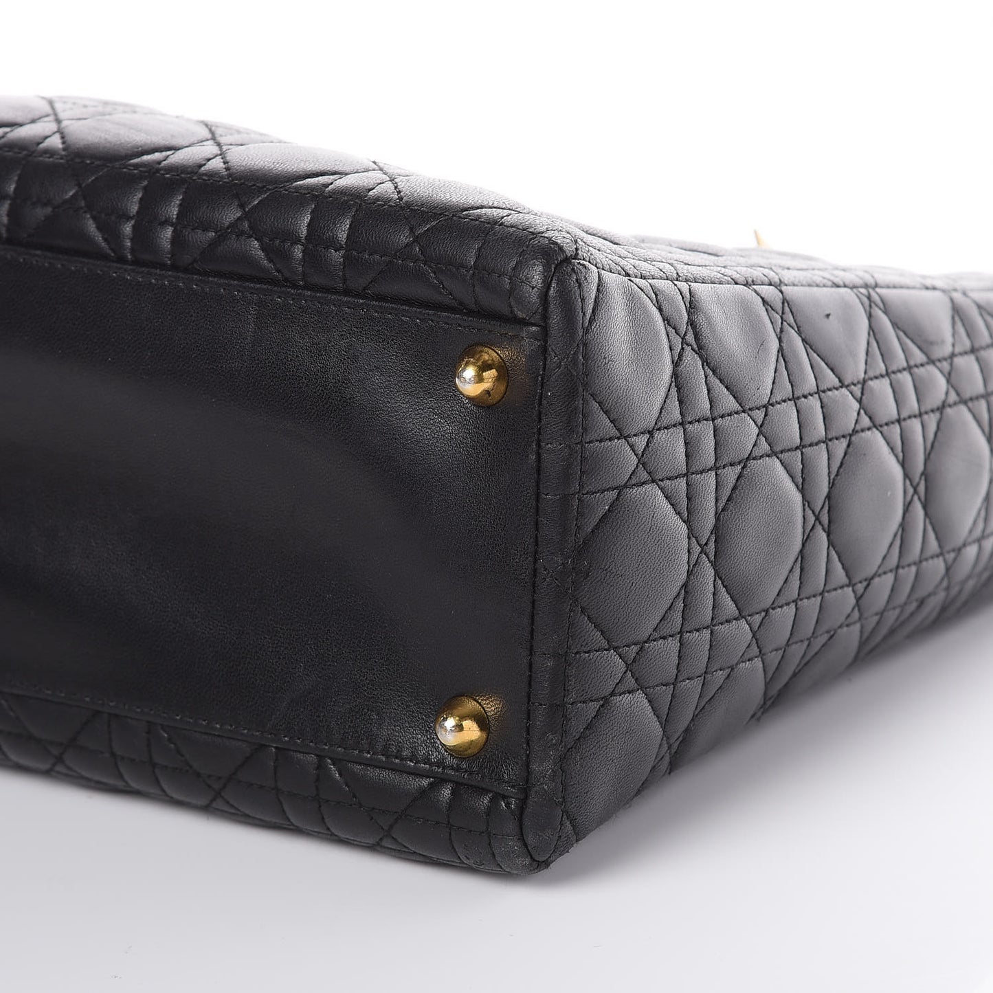 Lambskin Cannage Large Lady Dior Black