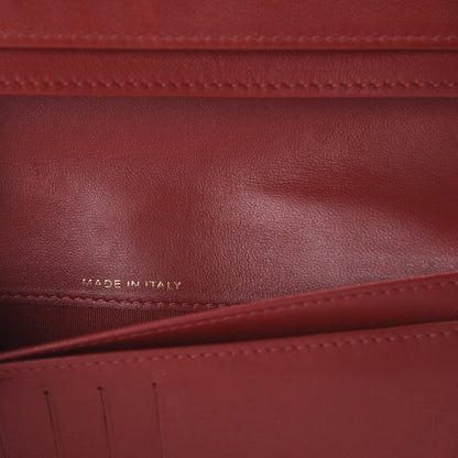 Chanel Lambskin Quilted Boy Yen Wallet Red 6 of 7