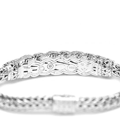 John Hardy Sterling Silver Diamond Swirl Chain Bracelet 3 of 3