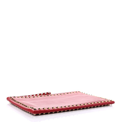 Valentino Garavani Vitello Large Rockstud Zip Wristlet Pouch Rosso Valentino 4 of 8