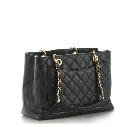 Chanel Caviar Quilted Grand Shopping Tote GST Black 3 of 7