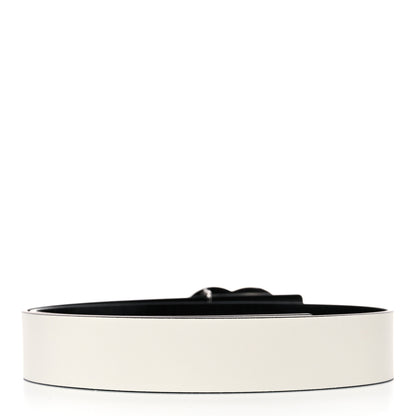 Chanel Patent Calfskin CC Reversible Belt 80 32 Black White 2 of 5