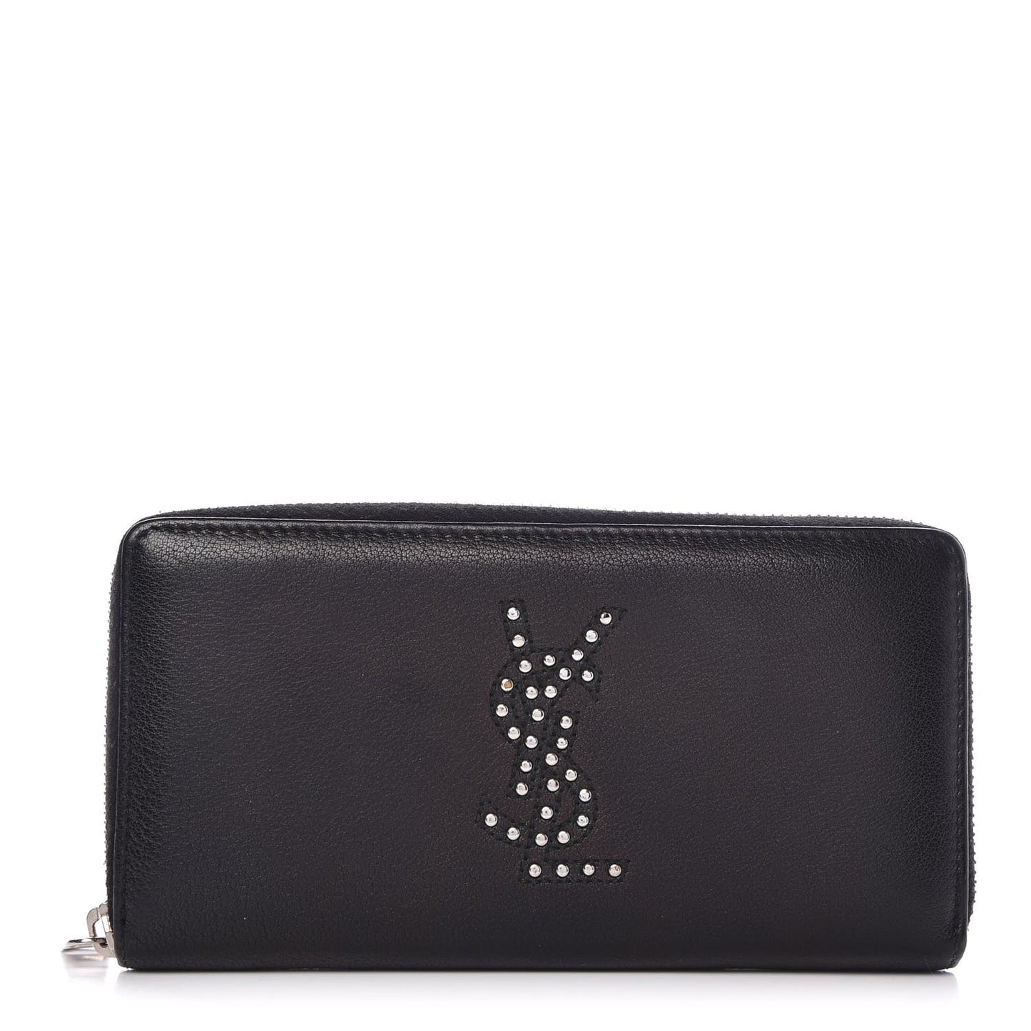 Calfskin Studded Belle de Jour Long Wallet Black