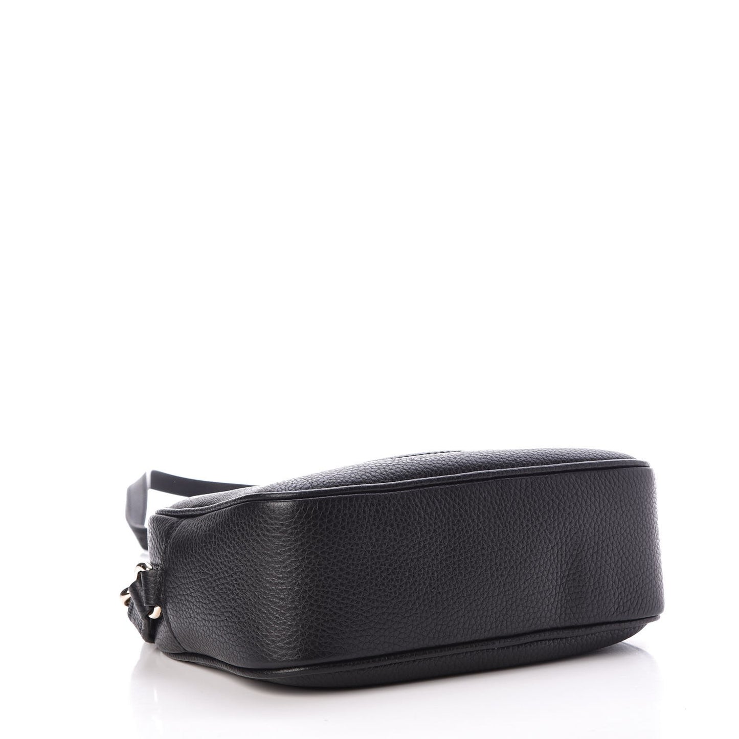 Pebbled Calfskin Small Soho Disco Bag Black