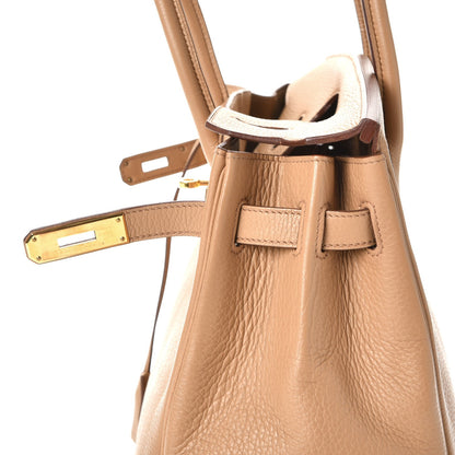 Hermes Taurillon Clemence Birkin 30 Camel Tabac 32 of 44
