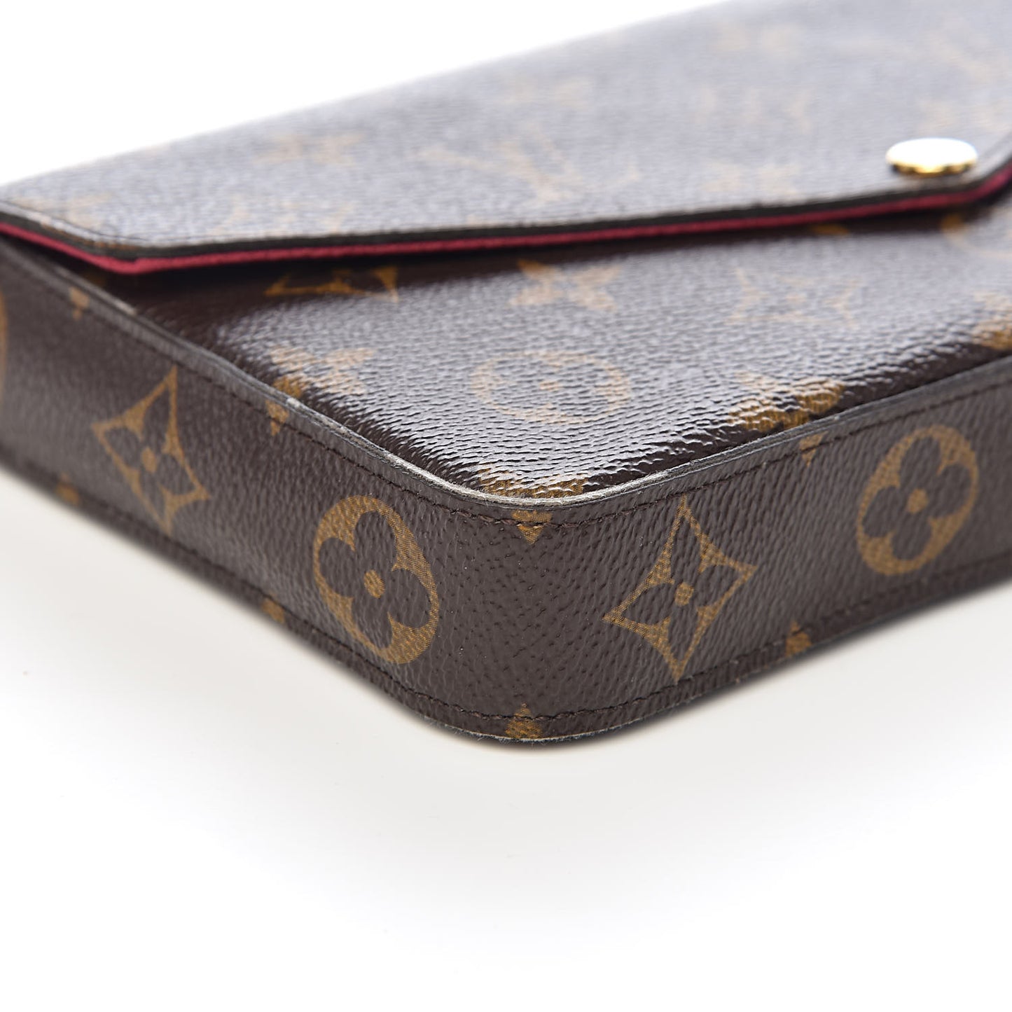 Monogram Pochette Felicie Chain Wallet Fuchsia