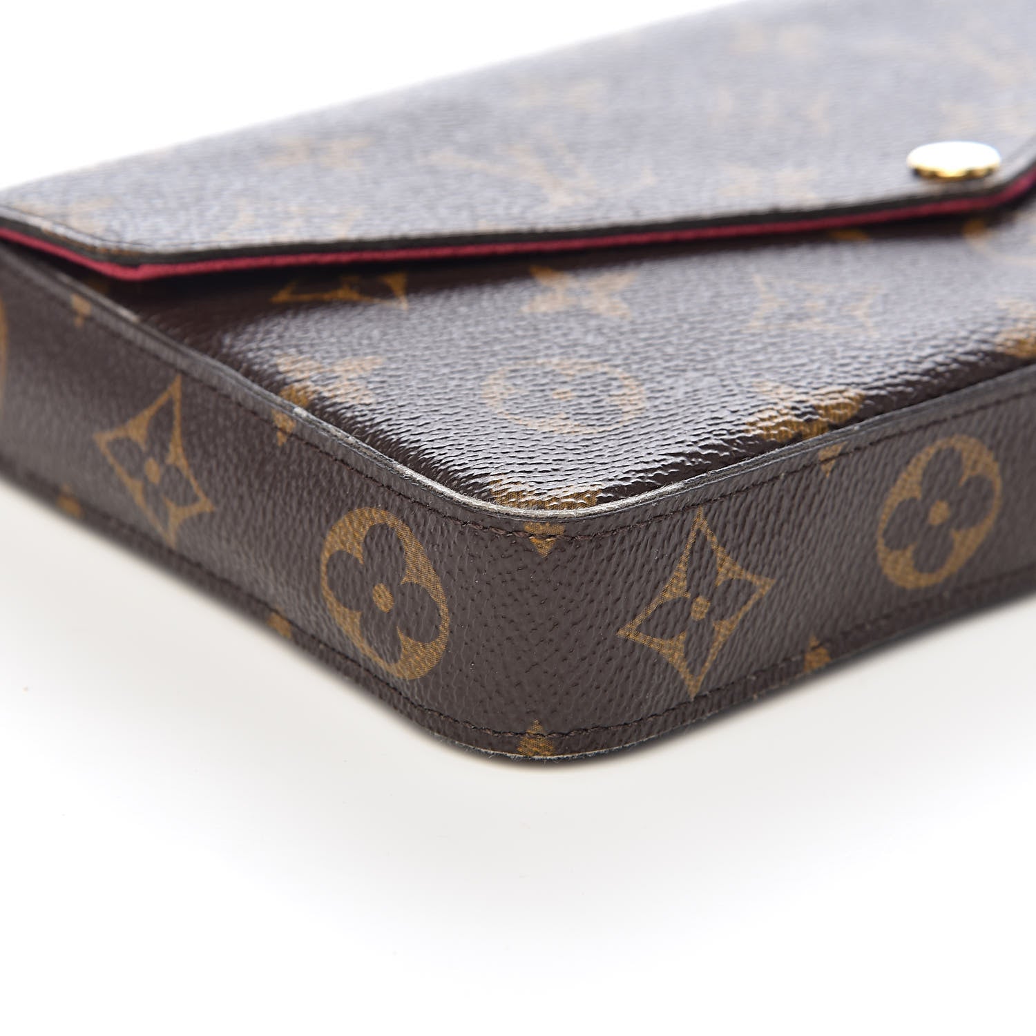 Louis Vuitton Monogram Pochette Felicie Chain Wallet Fuchsia 10 of 16
