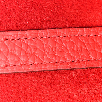 Hermes Taurillon Clemence Picotin Lock 22 MM Rouge de Coeur 7 of 11